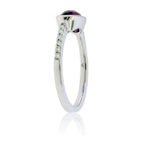 Fancy Shaped Amethyst with Diamond Accent Ring - Park City Jewelers