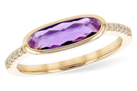 Fancy Shaped Amethyst with Diamond Accent Ring - Park City Jewelers