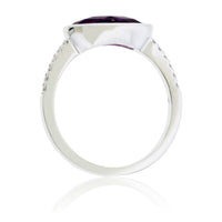 Fancy Shaped Amethyst with Diamond Accent Ring - Park City Jewelers