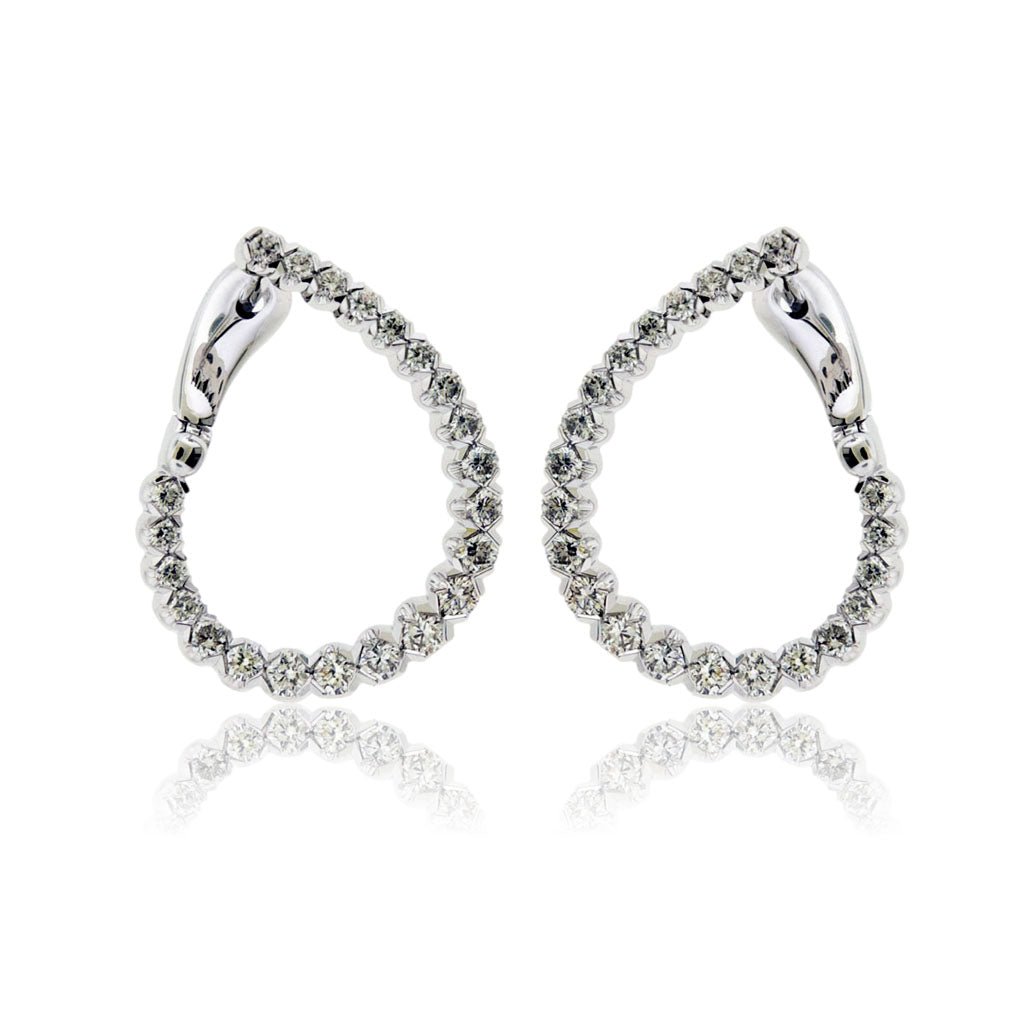 Front Hoop Diamond Earrings - Park City Jewelers