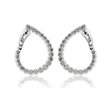 Front Hoop Diamond Earrings - Park City Jewelers