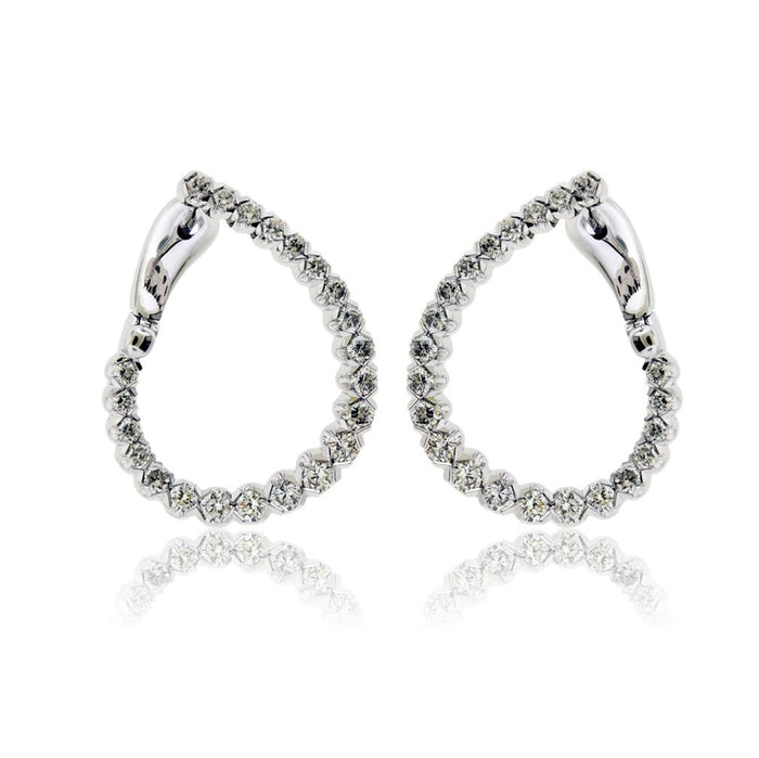 Front Hoop Diamond Earrings - Park City Jewelers