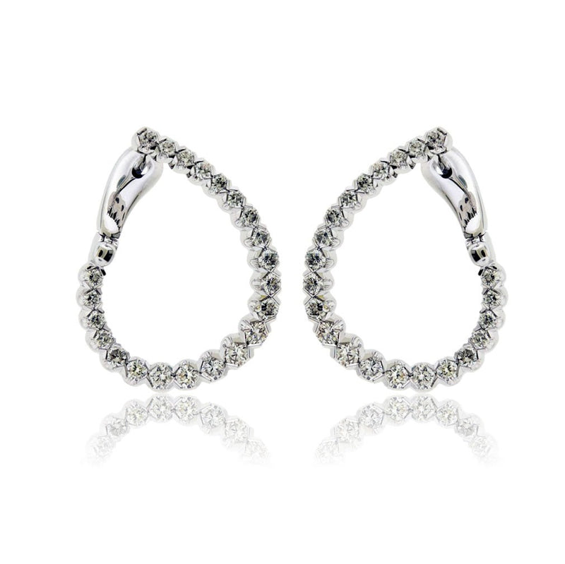 Front Hoop Diamond Earrings - Park City Jewelers