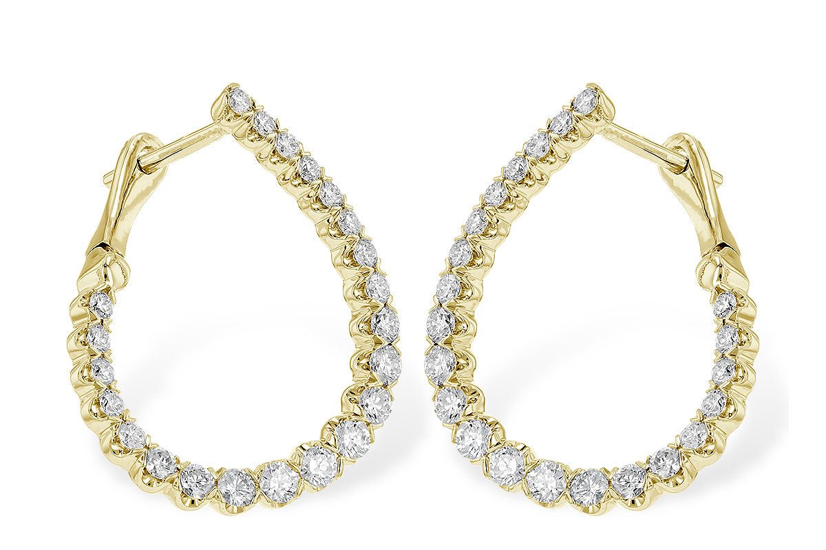 Front Hoop Diamond Earrings - Park City Jewelers