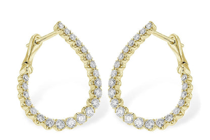 Front Hoop Diamond Earrings - Park City Jewelers