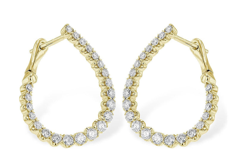 Front Hoop Diamond Earrings - Park City Jewelers