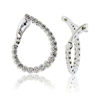 Front Hoop Diamond Earrings - Park City Jewelers