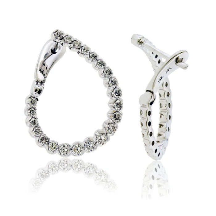 Front Hoop Diamond Earrings - Park City Jewelers