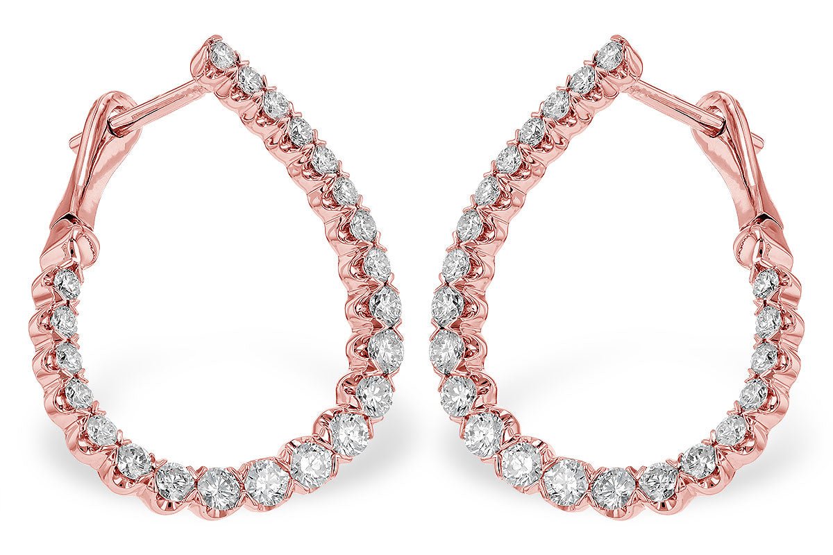 Front Hoop Diamond Earrings - Park City Jewelers