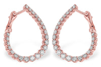Front Hoop Diamond Earrings - Park City Jewelers