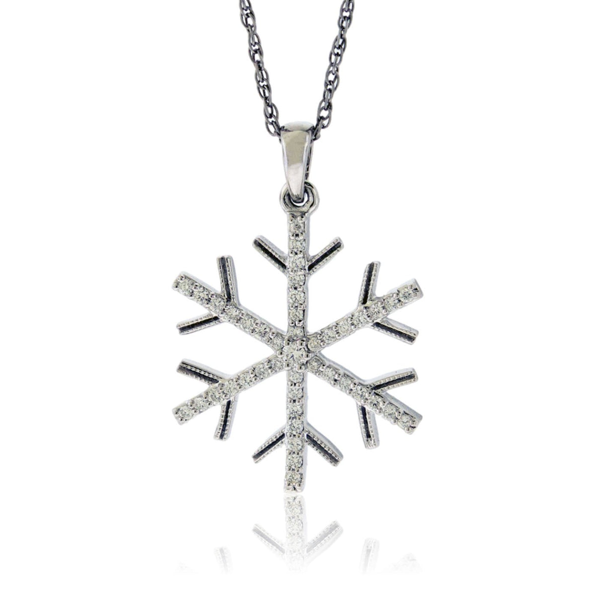 Gold Diamond Snowflake Pendant - Park City Jewelers