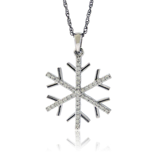 Gold Diamond Snowflake Pendant - Park City Jewelers