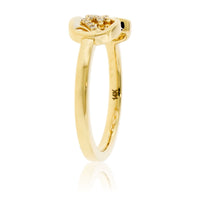 Gold Goggles Ring with Diamond Mountain Ridge - Park City Jewelers