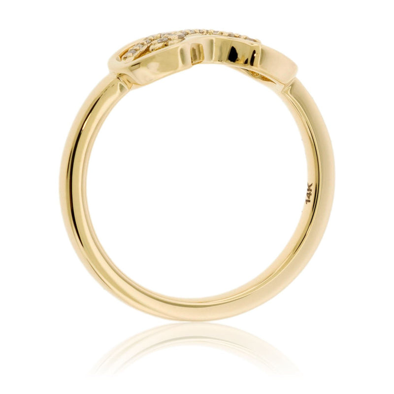 Gold Goggles Ring with Diamond Mountain Ridge - Park City Jewelers