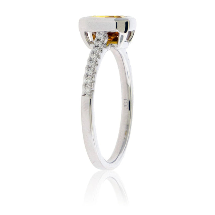 Golden Sapphire & Diamond Accented Ring - Park City Jewelers