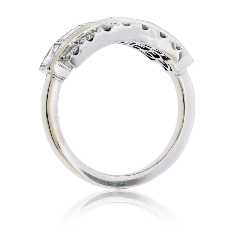 Gorgeous Square Diamond and Round Diamond Band - Park City Jewelers