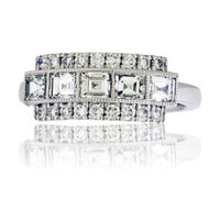 Gorgeous Square Diamond and Round Diamond Band - Park City Jewelers