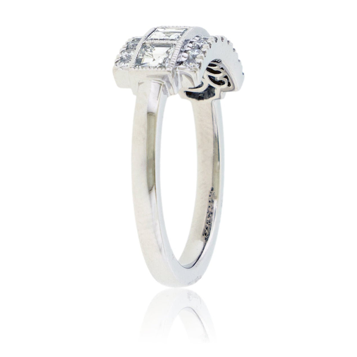 Gorgeous Square Diamond and Round Diamond Band - Park City Jewelers