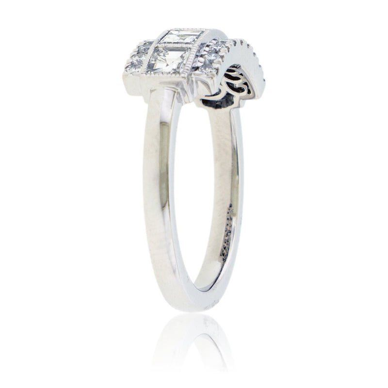 Gorgeous Square Diamond and Round Diamond Band - Park City Jewelers