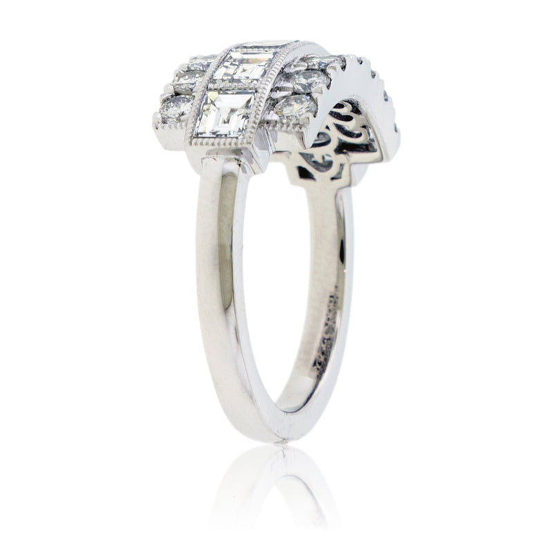 Gorgeous Square Diamond and Round Diamond Band - Park City Jewelers