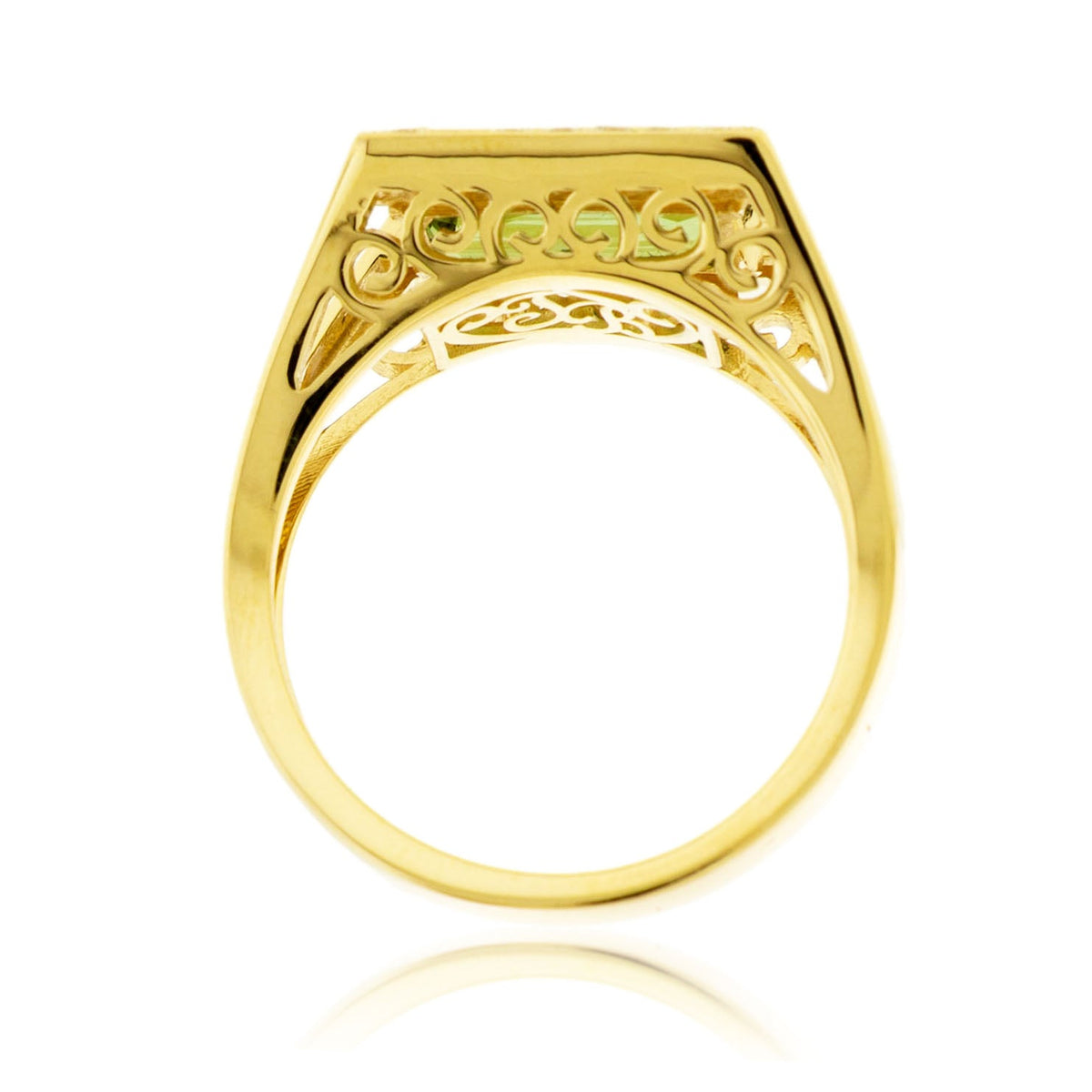 Green Tourmaline and Diamond Ring - Park City Jewelers