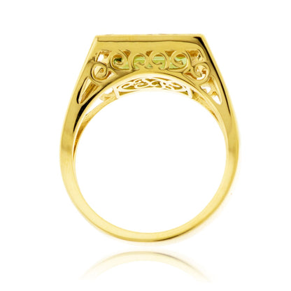 Green Tourmaline and Diamond Ring - Park City Jewelers