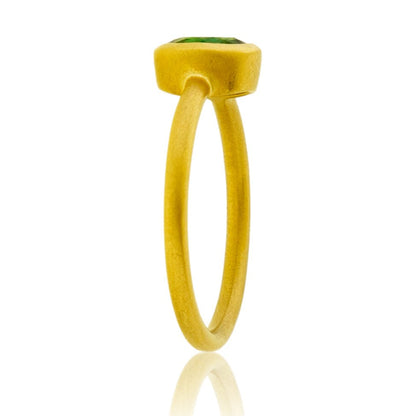 Green Tourmaline Bezel Ring - Park City Jewelers