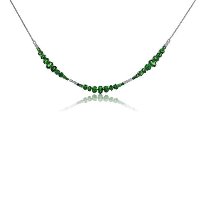 Green Tsavorite Garnet and Diamond Necklace - Park City Jewelers