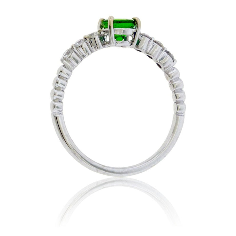 Green Tsavorite Garnet & Diamond Ring - Park City Jewelers