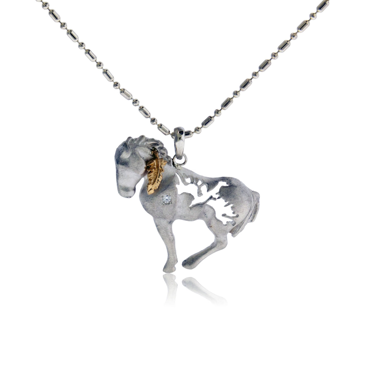 Horse and Eagle Gold Necklace - Park City Jewelers