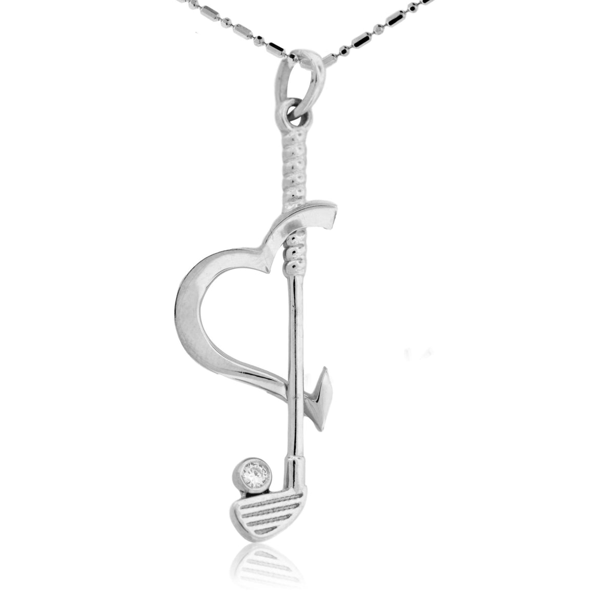 I Love Golf Diamond Pendant - Park City Jewelers