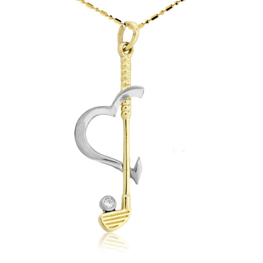 I Love Golf Diamond Pendant - Park City Jewelers