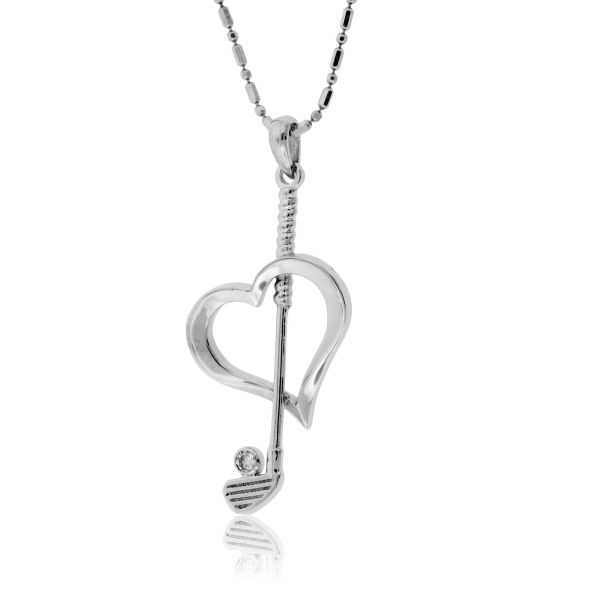 I Love Golf Diamond Pendant - Park City Jewelers