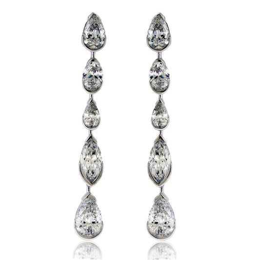 Lab Grown Dangle Diamond Earrings - Park City Jewelers