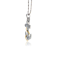 Lab Grown Diamond Anchor and Golden Rope Necklace - Park City Jewelers