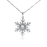 LARGE Gold Dancing Diamond Snowflake Necklace - Park City Jewelers