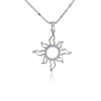 Large Sunburst Outline Pendant - Park City Jewelers