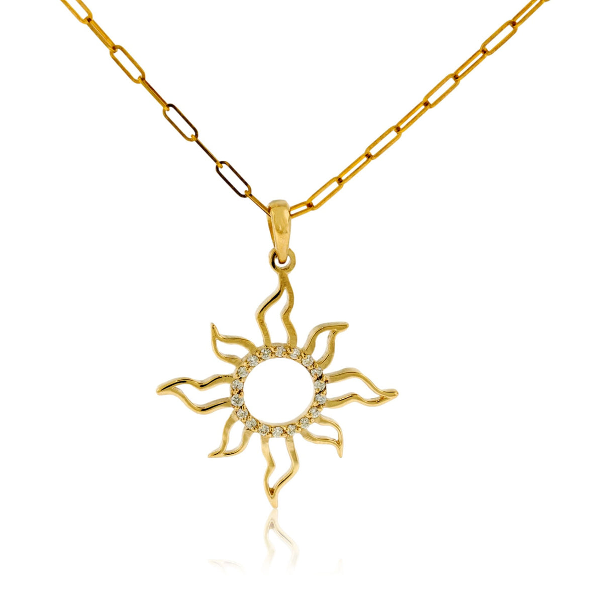 Large Sunburst Outline Pendant - Park City Jewelers