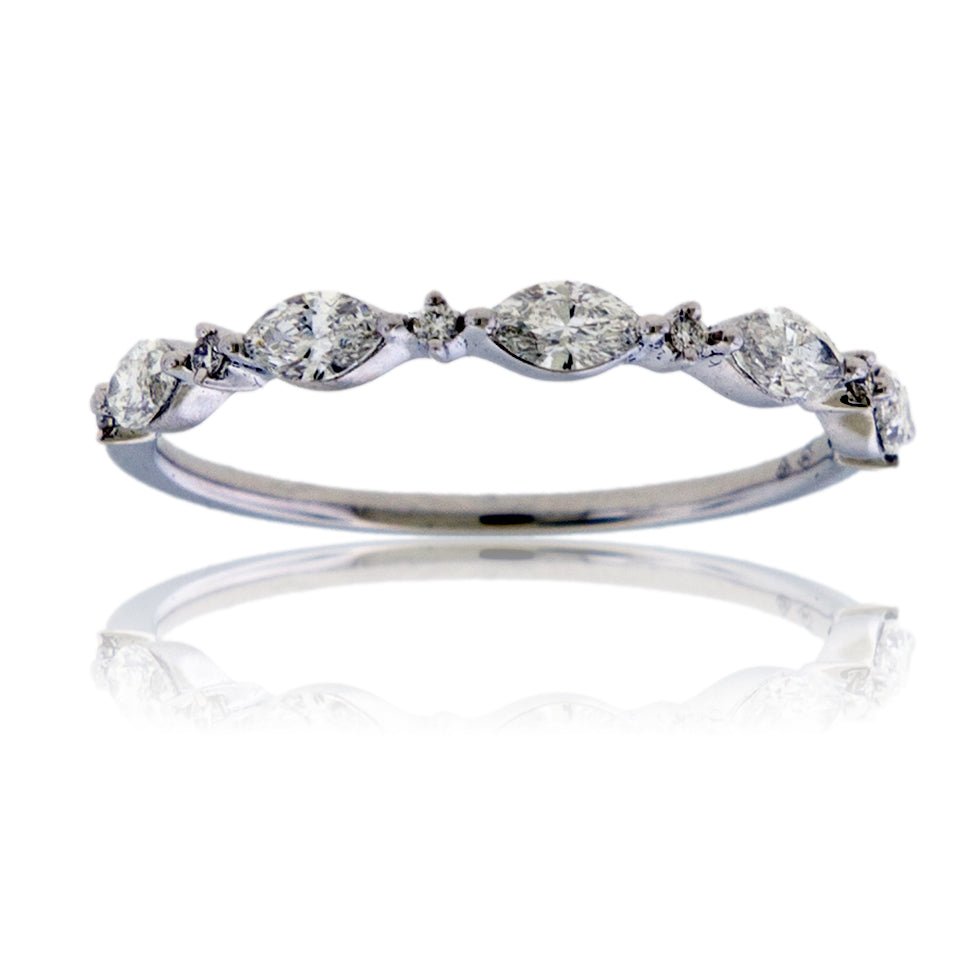 Marquise and Round Diamond Band - Park City Jewelers