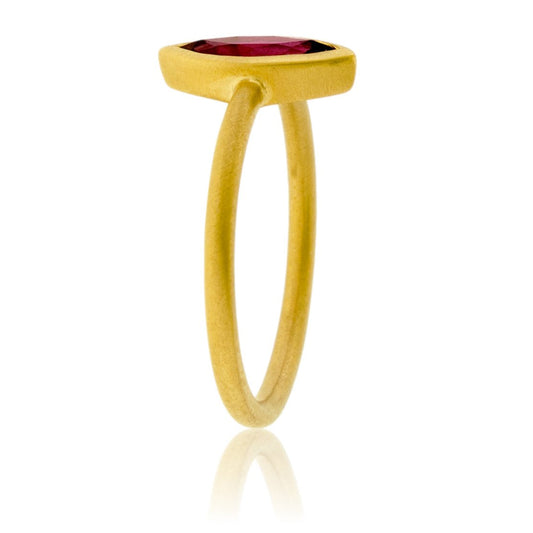Marquise Ruby Bezel Ring - Park City Jewelers