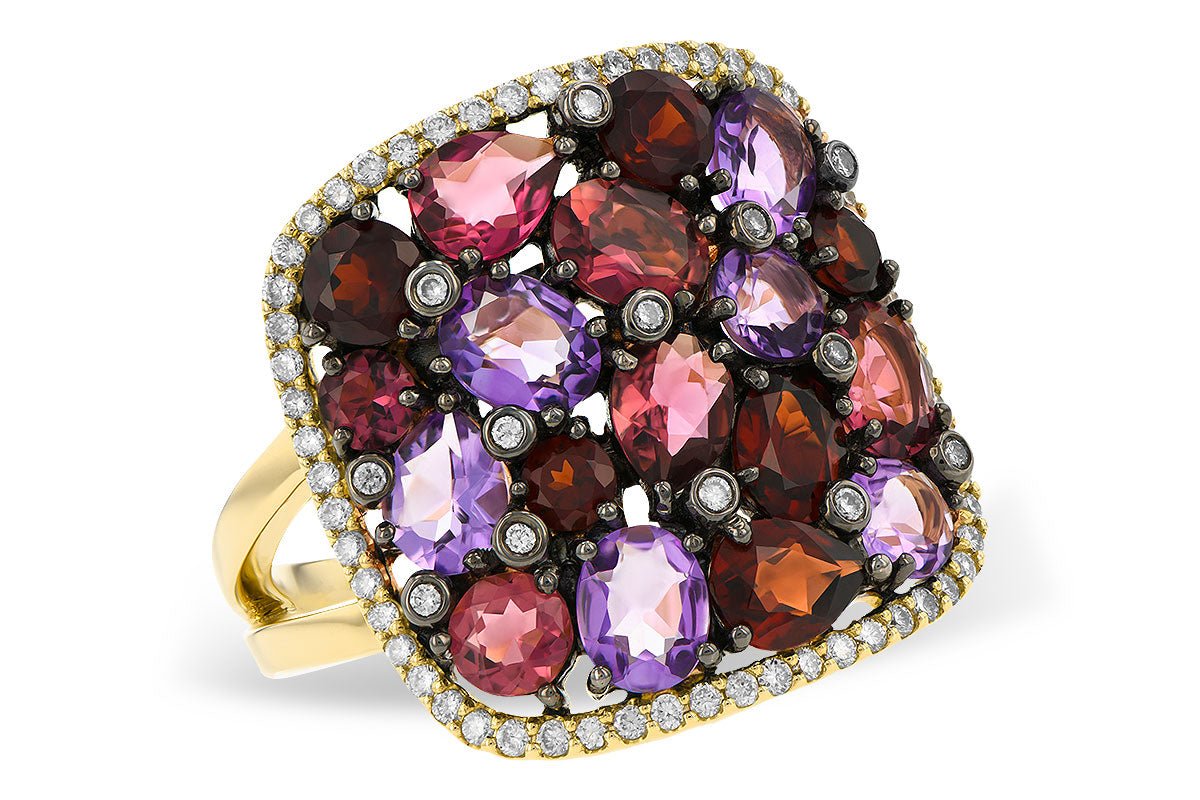 Mixed Gemstone Cluster Ring - Park City Jewelers