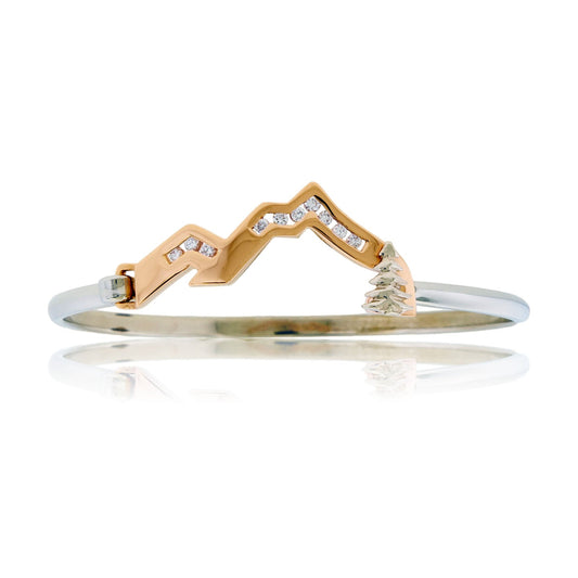 Mountain Bracelet with Channel Set Diamonds - Park City Jewelers