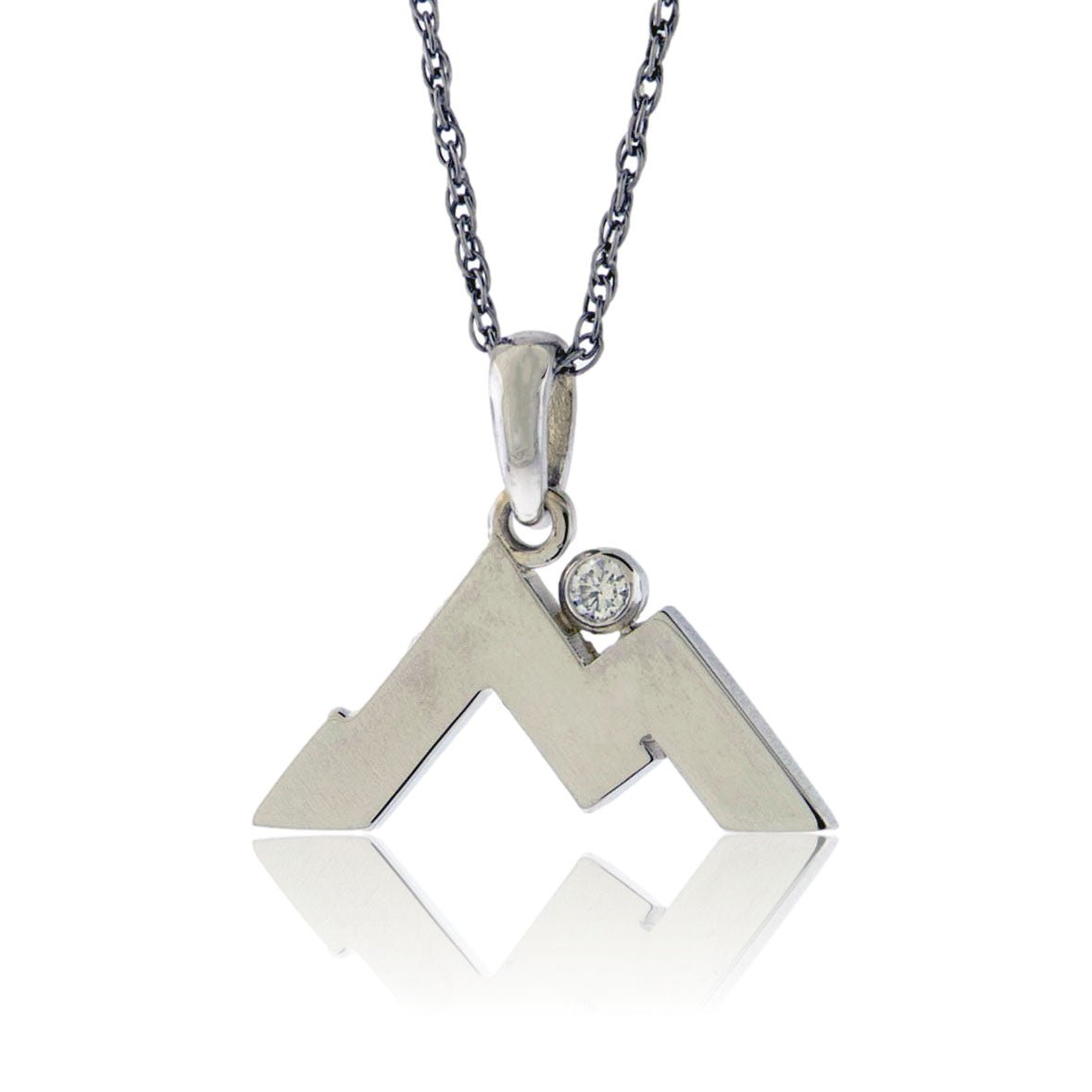 Mountain Peak Ridgeline with Diamond - Park City Jewelers