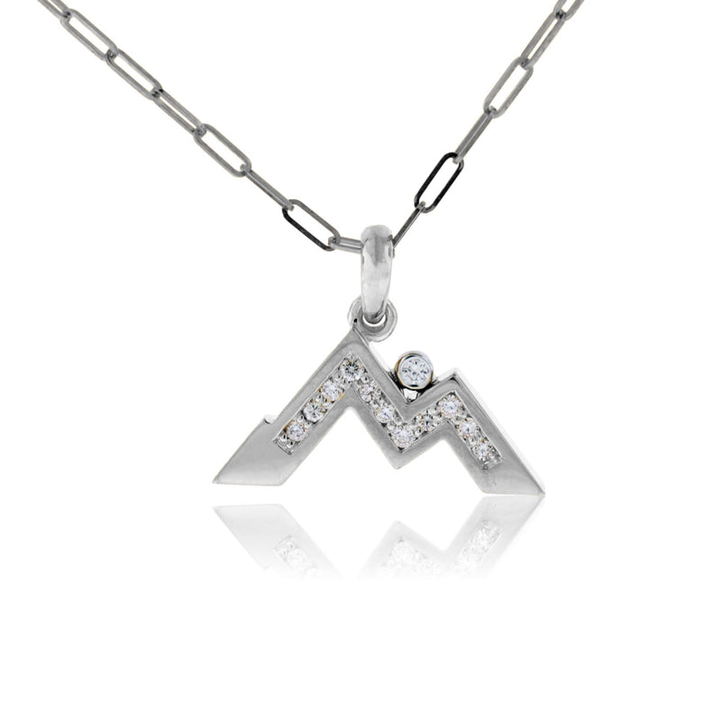 Mountain Silhouette Necklace with Diamonds - Park City Jewelers