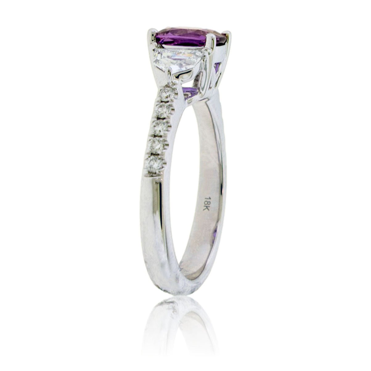 Natural Vivid Violet No Heat Sapphire & Diamond Ring - Park City Jewelers