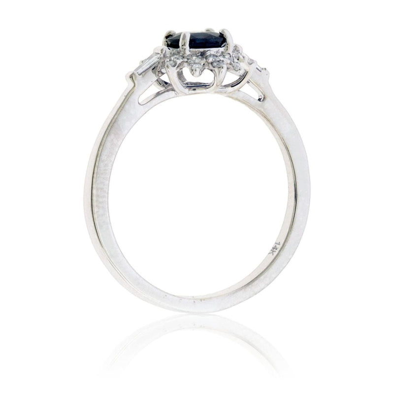 Oval Alexandrite & Diamond Classic Style Halo Ring - Park City Jewelers