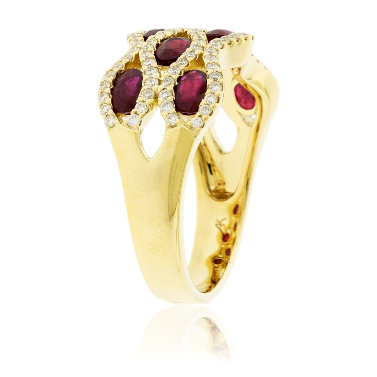 Oval Cut Ruby & Diamond Accented Ring - Park City Jewelers