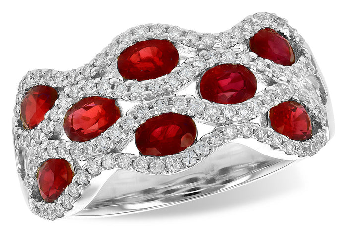 Oval Cut Ruby & Diamond Accented Ring - Park City Jewelers