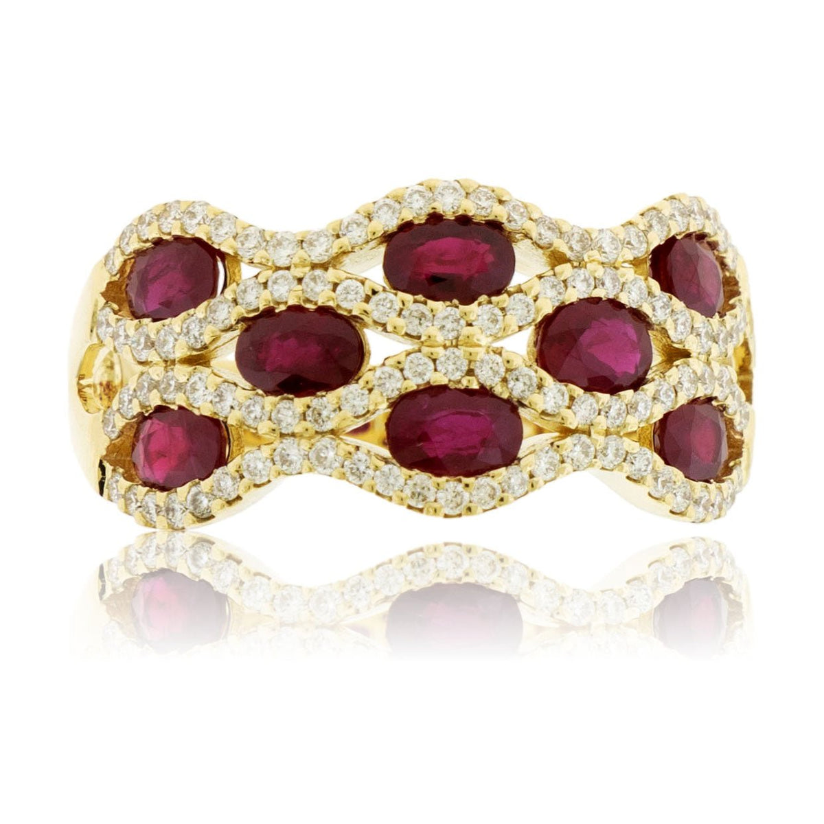 Oval Cut Ruby & Diamond Accented Ring - Park City Jewelers