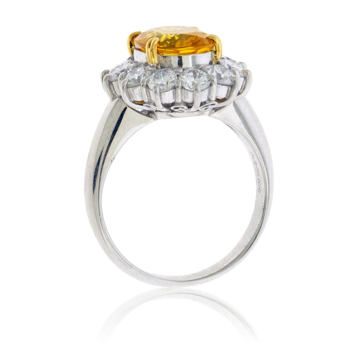 Oval Golden Sapphire & Diamond Accented Ring - Park City Jewelers